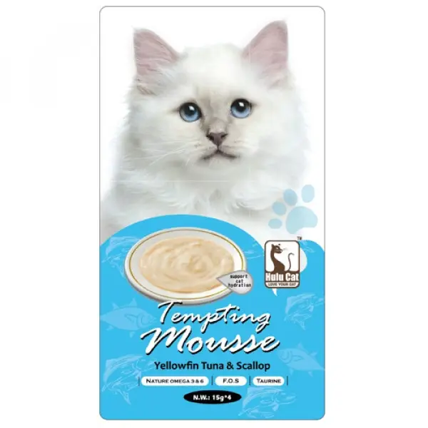 HuluCat｜誘惑的慕斯肉泥（鮪魚+干貝） 6 包裝