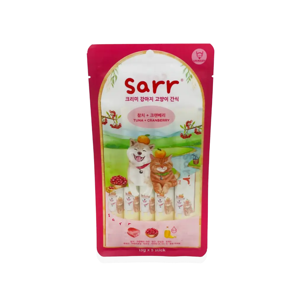 SARR｜北歐天然魚油肉泥條 – 吞拿魚+蔓越莓  6 包裝