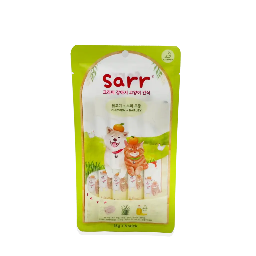 SARR｜北歐天然魚油肉泥條 – 雞肉+大麥苗  6 包裝