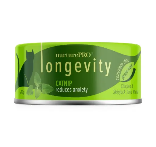 Longevity｜雞肉與正鰹鮪魚白肉佐貓薄荷 / 24 罐裝