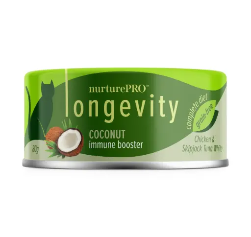 Longevity｜雞肉與正鰹鮪魚白肉佐椰子 / 24 罐裝