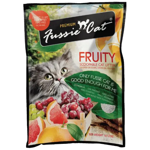 Fussie Cat｜膨潤土貓砂 – 水果香／2 包裝