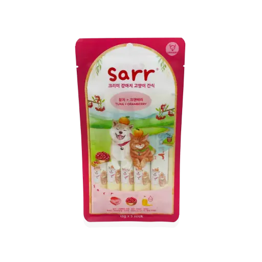 SARR｜北歐天然魚油肉泥條 – 吞拿魚+蔓越莓  6 包裝